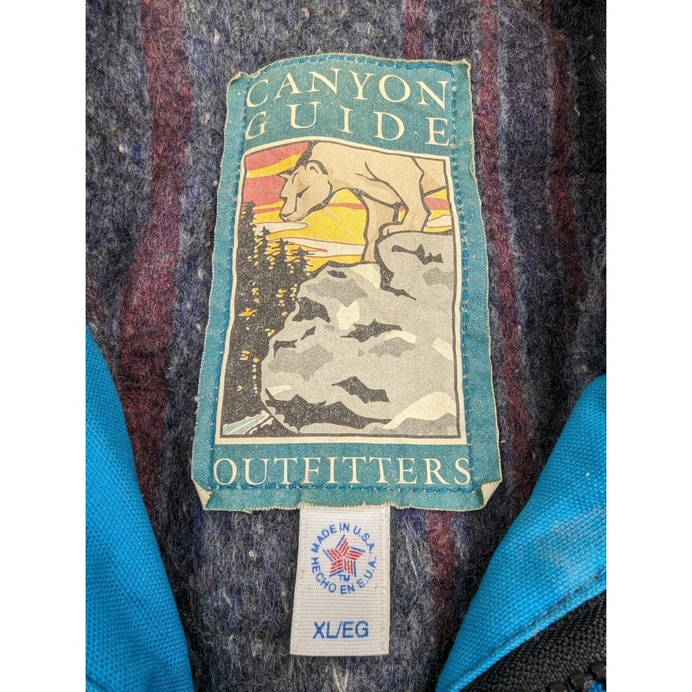 Vtg 90's Canyon Guide Outfitters Men's XL Blanket Lined Southwestern Jacket USA - Picture 2 of 15